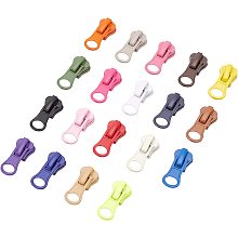 BENECREAT 76 Pcs #5 Replacement Zipper Sliders,19 Mixed Bright Colors Zipper Repair Kit for Repairing Coats, Jackets, Luggage Suitcase Backpack