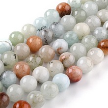 Honeyhandy Natural White Jade Beads, Round, Dyed, Colorful, 10mm, Hole: 1.2mm, about 38pcs/strand, 14.96''(38cm)