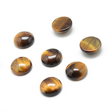 Honeyhandy Natural Tiger Eye Gemstone Cabochons, Half Round, 14x5.5mm