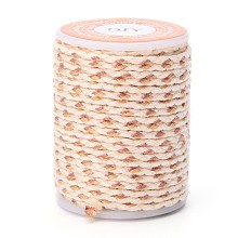 Honeyhandy 4-Ply Polycotton Cord, Handmade Macrame Cotton Rope, for String Wall Hangings Plant Hanger, DIY Craft String Knitting, Antique White, 1.5mm, about 4.3 yards(4m)/roll