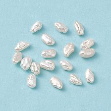 Honeyhandy Baroque Natural Keshi Pearl Beads, Oval, Seashell Color, 7~9x4~6x4~5.5mm, Hole: 0.7mm