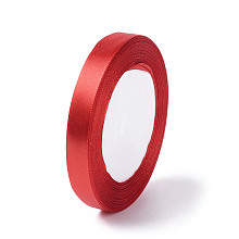 Honeyhandy Single Face Satin Ribbon, Polyester Ribbon, Christmas Ribbon, Red, 1/2 inch(12mm), about 25yards/roll(22.86m/roll), 250yards/group(228.6m/group), 10rolls/group