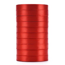 Honeyhandy Valentines Day Gifts Boxes Packages Single Face Satin Ribbon, Polyester Ribbon, Red, Size: about 5/8 inch(16mm) wide, 25yards/roll(22.86m/roll), 250yards/group(228.6m/group), 10rolls/group