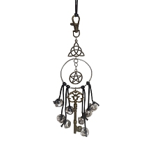 Honeyhandy Creative Alloy Witch Bells Wind Chimes Door Pendant Decoration, Antique Magic Keys Charms, for Home Protection Kitchen Decoration Bell, Mixed Color, 310mm