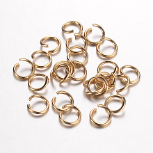 Honeyhandy 304 Stainless Steel Jump Rings, Ring, Open Jump Rings, Golden, 18 Gauge, 7x1mm, Inner Diameter: 5mm