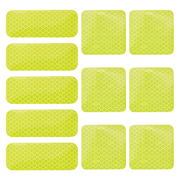 Gorgecraft Waterproof Coated Paper Stickers, Warning Stickers, Rectangle & Square, Yellow, 8x3x0.05cm, 2sets/bag