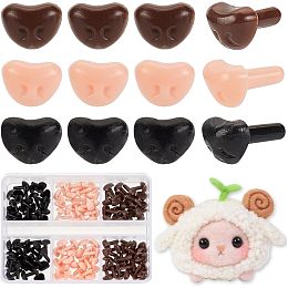 PandaHall Elite 120PCS Safety Noses for Amigurumi, 3 Colors Plastic Triangular Safety Noses Stuffed Animal Noses Craft Nose for Teddy Bear Puppets Plush Animals Memory Bears Making, 2.5x2.3