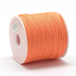 Honeyhandy Polyester Cords, Dark Orange, 0.8mm, about 131.23~142.16 yards(120~130m)/roll