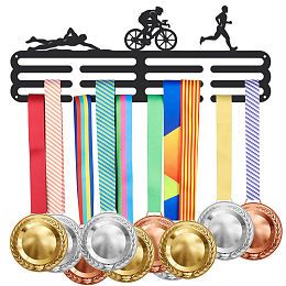 SUPERDANT Medal Holder Display Triathlon with Running Medal Hanger Cycling Swimming Hanger Personalized Medal Hanger Display Rack Frame for Over 60 Medals Gift for Athletes