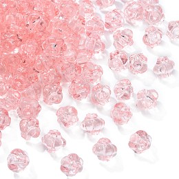 Honeyhandy Transparent Acrylic Beads, Lantern, Pink, 8.5x10x9.5mm, Hole: 1.5mm, about 1290pcs/500g