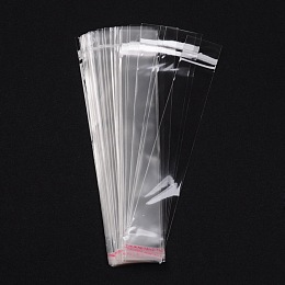 Honeyhandy OPP Cellophane Bags, Rectangle, Clear, 26.5x4cm, Unilateral thickness: 0.035mm, Inner measure: 21x4cm