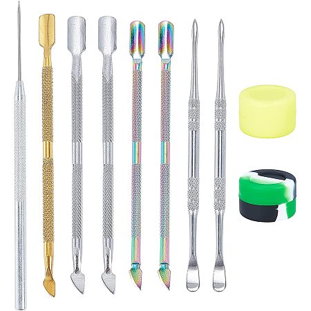 NBEADS 10 Pcs Wax Carving Tool Kit, Stainless Steel Wax Carvers Tools Wax Clay Sculpting Tool Dab Tools with 2 Silicone Boxs for Sculpting Detailing Pottery Carving