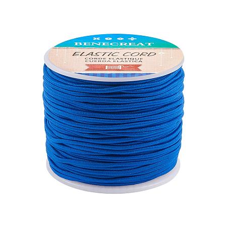BENECREAT 2mm 55 Yards Elastic Cord Beading Stretch Thread Fabric Crafting Cord for Jewelry Craft Making (RoyalBlue)