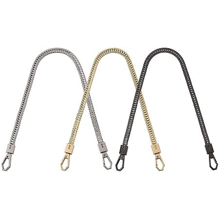 SUPERFINDINGS 3Pcs 15.75x0.47x0.28Inch Iron Lantern Chain Strap 3 Colors Metal Strap Replacement Chains Iron Snake Chain Bag for Purse Handbag or Shoulder Bag