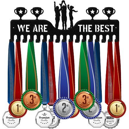 GLOBLELAND We are The Best Medal Holder Display Hanger Rack Frame for Sport Race Metal Medal Hanger for Running Gymnastics Soccer Basketball Competitions,15.75x6Inches