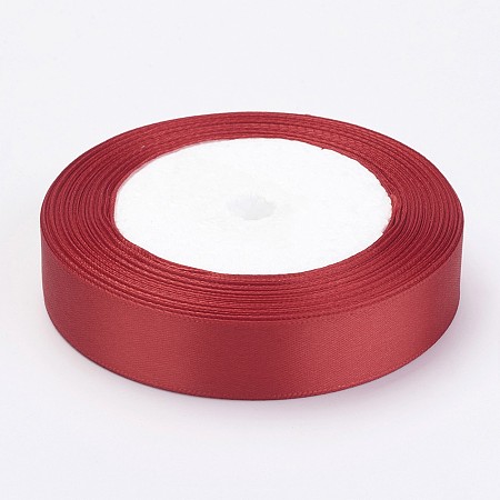 Honeyhandy Valentine's Day Gifts Boxes Packages Single Face Satin Ribbon, Polyester Ribbon, Red, about 3/4 inch(20mm) wide, 25yards/roll(22.86m/roll), 250yards/group, 10rolls/group