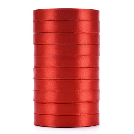 Honeyhandy Valentines Day Gifts Boxes Packages Single Face Satin Ribbon, Polyester Ribbon, Red, Size: about 5/8 inch(16mm) wide, 25yards/roll(22.86m/roll), 250yards/group(228.6m/group), 10rolls/group
