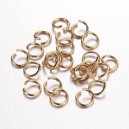 Honeyhandy 304 Stainless Steel Jump Rings, Ring, Open Jump Rings, Golden, 18 Gauge, 7x1mm, Inner Diameter: 5mm