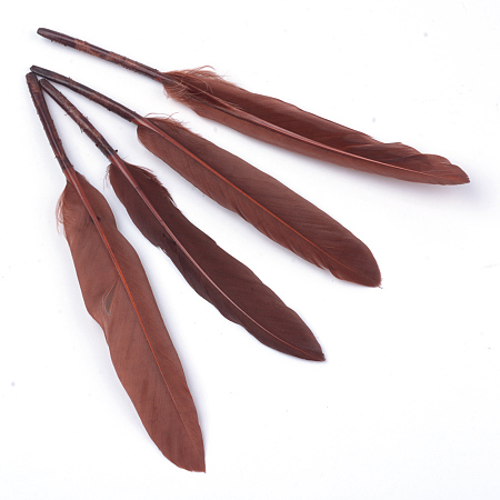 Honeyhandy Goose Feather Costume Accessories, Dyed, Saddle Brown, 100~175x13~25mm