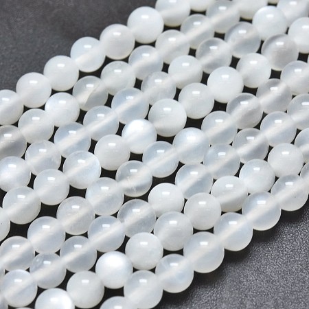 ARRICRAFT Natural Moonstone Beads Strands, Round, 4~4.5mm, Hole: 0.5mm, about 102pcs/Strand, 15.35 inches(39cm)