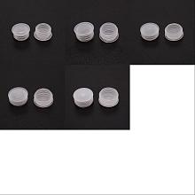 Gorgecraft 100Pcs 5 Style PE Plastic Bottle Stoppers, Bottle Inner Plugs, Column, White, 18.5~28x10.5~15mm, 20pcs/style