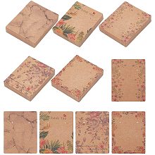 FINGERINSPIRE 150 pcs Flower Patterns Jewelry Display Cards Necklace Display Cards Cardboard Display Hanging Cards for Earrings, Necklaces, Bracelets(2.5x2inch)