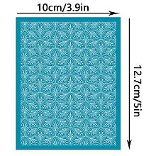 OLYCRAFT Silk Screen Printing Stencil, for Painting on Wood, DIY Decoration T-Shirt Fabric, Floral Pattern, 12.7x10cm