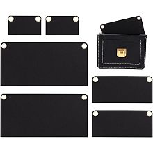 WADORN 6Pcs Purse Crossbody Conversion Liner, 3 Sizes Felt Purse Organizer Insert Envelope Inner Pocket Storage with Eyelet Women Wallet Conversion Kit Accessories for Pochette Clutch Bag, Black