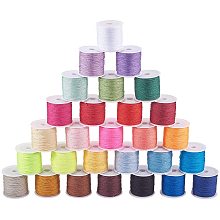 PandaHall Elite 28 Color Jewelry Nylon Cord, 0.8mm Chinese Knotting Cord Nylon Hand Knitting Cord String Beading Thread for Jewelry Making Bracelet Beading Thread, 1260 Yards Totally