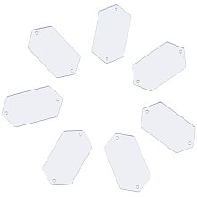 PandaHall Elite 100PCS Sew On Polygon Mirror Piece, DIY Mirrored Rhinestones for Costume Evening Dresses Cloth Garment Decoration Accessory (3.25x1.72cm, Clear)