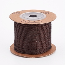 Honeyhandy Nylon Cords, String Threads Cords, Round, Coconut Brown, 1.5mm, about 27.34 yards(25m)/roll