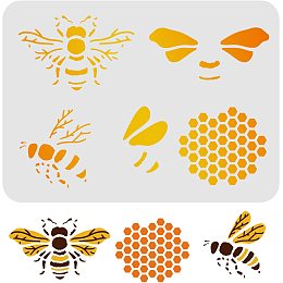 FINGERINSPIRE Bee Honeycomb Stencil in Large Sizes, 11.6x8.3 inch Reusable DIY Art Painting Honey Comb, Stencil Decoration Stencils for DIY Gifts DIY Shirts DIY Handmade Wall Painting