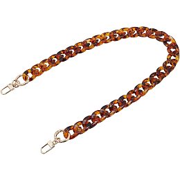 ARRICRAFT 61cm/24 Inch DIY Resin Chain Purse Strap Replacement Handle Strap Shoulder Strap Chain Strap Cross Body Bag Handbag Purse Making Accessory Charms for Wallet Clutch Tote Bag (Leopard)