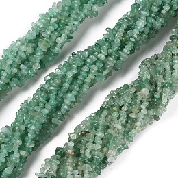 Honeyhandy Natural Green Aventurine Beads Strands, Chip, 1.5~4.5x3~13x2.5~8mm, Hole: 0.6mm, 30.94~31.97 inch(78.6~81.2cm)