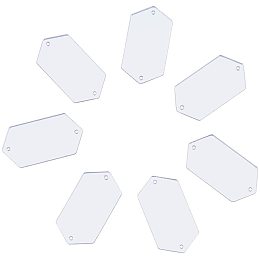 PandaHall Elite 100PCS Sew On Polygon Mirror Piece, DIY Mirrored Rhinestones for Costume Evening Dresses Cloth Garment Decoration Accessory (3.25x1.72cm, Clear)