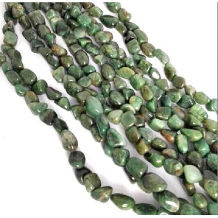 Arricraft Natural South African Jade Bead Strands, Nuggets, 5~7x5~7mm, Hole: 1mm, 15.7 inches(40cm)