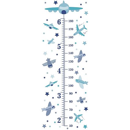 ARRICRAFT 3pcs/Set Family Height Growth Chart Wall Sticker Airplane Star Self-Adhesive Height Wall Sticker for Bedoom Nursery Living Room Decor 38