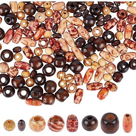 NBEADS 100g Wood Beads, Mixed Shapes Jewelry Craft Spacer Beads for DIY Necklace Bracelet Earring Making