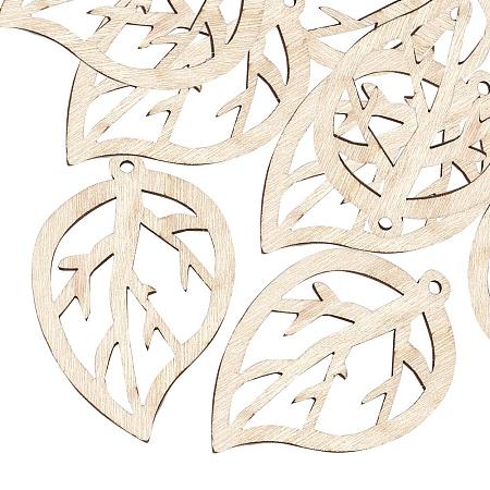 ARRICRAFT 200 pcs Leaf Shape Pendant Beads Crafts for Earring Pendant Jewelry DIY Craft Making, Wheat