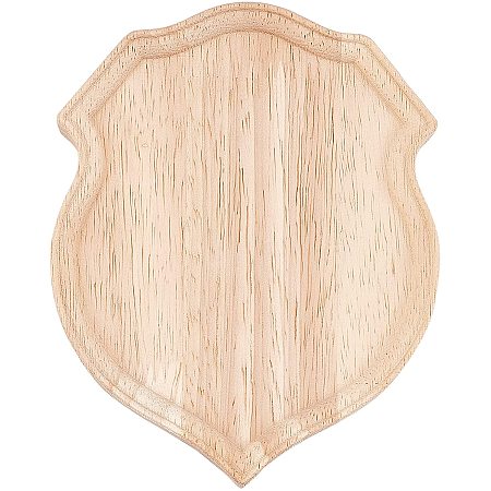 FINGERINSPIRE Nature Wood Plaque Unfinished Wooden Plaque 4.7x5.9x0.7 inch Shield Shape Wood Decoration Plaque Blank Wooden DIY Plaques Wooden Natural Signboards for DIY Projects or Home Wall Decor
