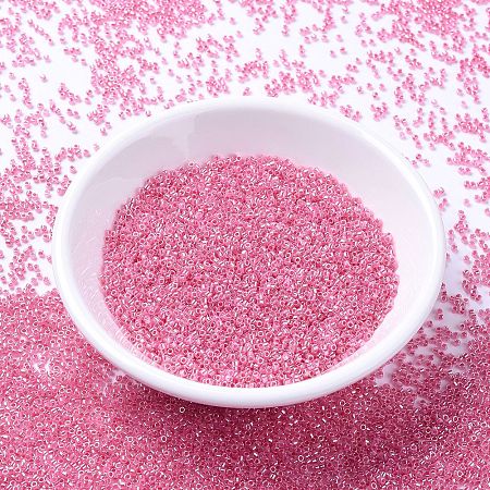 MIYUKI Delica Beads, Cylinder, Japanese Seed Beads, 11/0, (DB0236) Carnation Pink Ceylon, 1.3x1.6mm, Hole: 0.8mm; about 2000pcs/10g