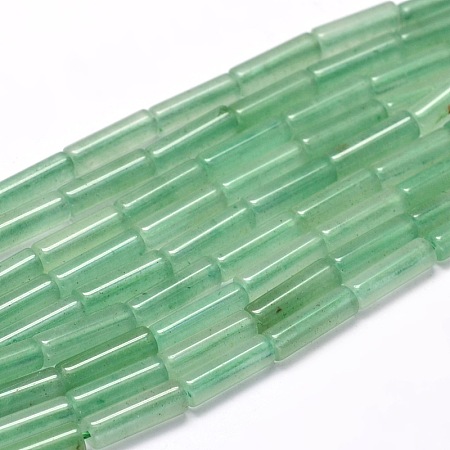 ARRICRAFT Natural Green Aventurine Column Beads Strands, 13~14x4~5mm, Hole: 1mm, about 29pcs/strand, 15.7 inches