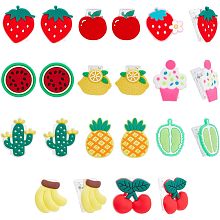 GOMAKERER 22 Pcs Cute Chip Clips, 11 Styles Plastic Fruit Bag Clips Funny Chip Clips Cute Bag Clips Dispenser Bag Clips Food Seal Storage Clips Photo Card Clips