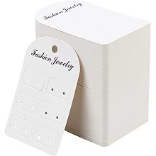 FINGERINSPIRE 180Pcs Rectangle Display Earring Cards White Paper Display Cards Fashion Jewelry Display Cards for Earring Accessory Display(3.5x2.2inch)