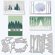 GLOBLELAND Winter Trees Cut Die Forest Carbon Steel Die Cuts Christmas Plants Embossing for Scrapbooking Greeting Card DIY Craft