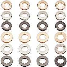 PandaHall Elite 12 Sets Screw Together Grommet Rings, 3 Colors Metal Screw Rings Round Purse Rings Screw-in Eyelets Alloy Purse Loop Handle Connectors for DIY Bag Purse Making Repairing Curtain Tarp