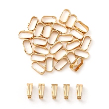 Honeyhandy 304 Stainless Steel Snap On Bails, Real 18K Gold Plated, 6x3x2.2mm, Inner Diameter: 5.5x2.5mm