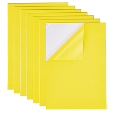 BENECREAT Sponge EVA Sheet Foam Paper Sets, With Adhesive Back, Antiskid, Rectangle, Yellow, 30x21x0.1cm