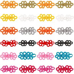 NBEADS 48 Pairs 12 Colors Chinese Frog Buttons, Handmade Polyester Sewing Fasteners Closure Cheongsam Buttons for DIY Sewing Coats Cloak Sweater