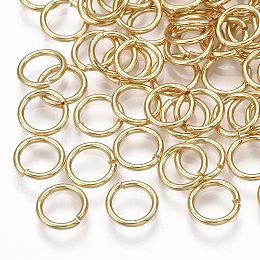 Honeyhandy Brass Open Jump Rings, Real 18K Gold Plated, 7x0.7mm, 5mm inner diameter